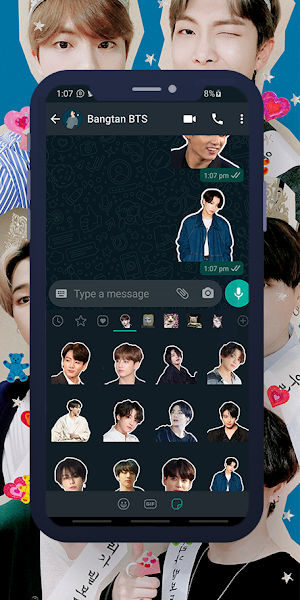 Jungkook BTS WASticker Screenshot 2