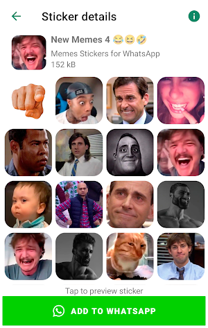 Meme Stickers for WhatsApp Screenshot 1