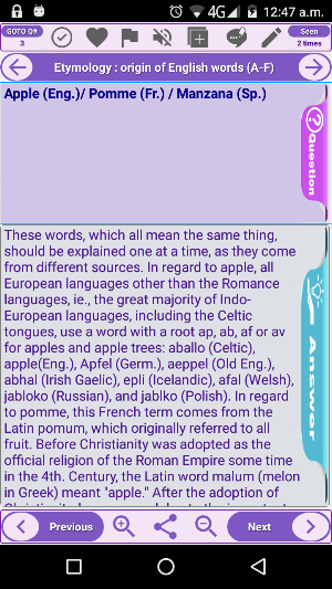 Etymology: Get the History of +1200 English Words Screenshot 2