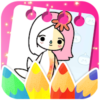 Toca boca mermaid coloring