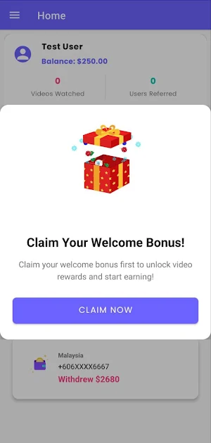 Watch Videos and Earn Screenshot 1