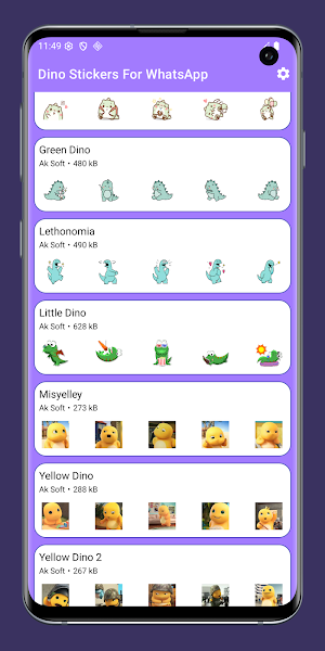 Dino Stickers For WhatsApp Screenshot 2
