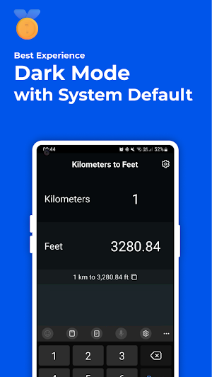 Kilometers to Feet Converter Screenshot 3