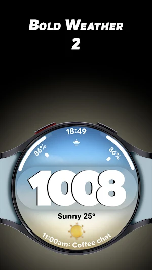 Bold Weather 2 - Watch face Screenshot 0