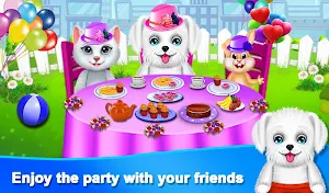 Puppy Surprise Tea Party - Pet Party Game Screenshot 3