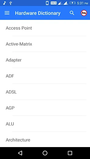Hardware Dictionary Screenshot 1