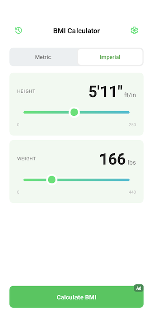BMI Tracker Pro Screenshot 1
