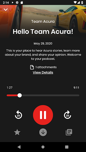 Acura Podcast Screenshot 2