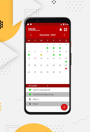 Calendar International Days Screenshot 1