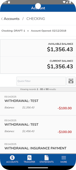 Blue Flame CU MemberNet Screenshot 2