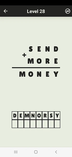 Letters to Numbers: Hard Math Screenshot 0