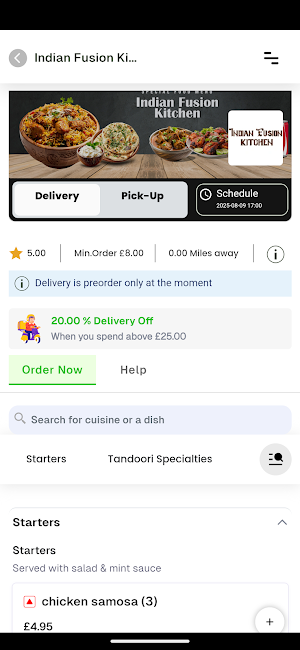Indian Fusion Kitchen Screenshot 1