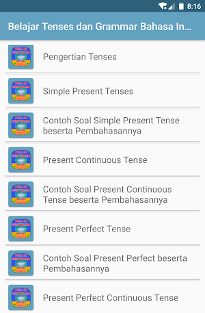 Belajar Tenses Grammar Bahasa Inggris Screenshot 0