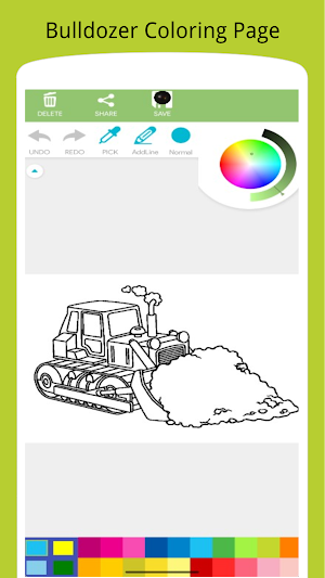 Bulldozer Coloring Book Screenshot 3
