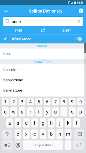 Collins English<>Italian Dictionary Screenshot 1