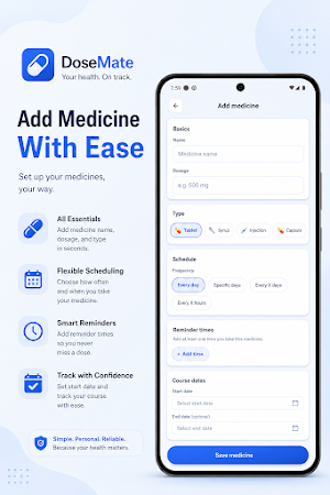 DoseMate Pill & Health Tracker Screenshot 1