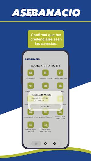Tarjeta ASEBANACIO Screenshot 3