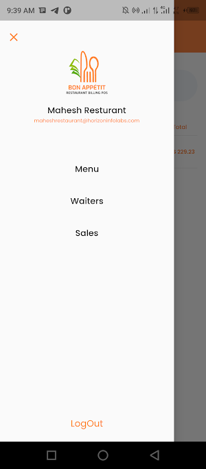 Bon Appetit - Restaurant POS Screenshot 1