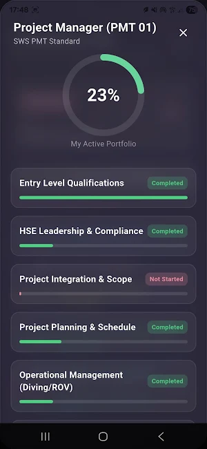 Subsea Personnel Development Screenshot 2