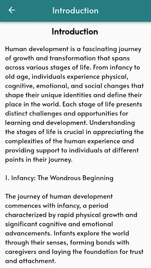 Human Development and Life Screenshot 1