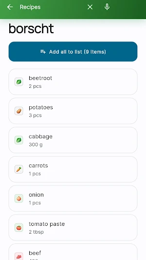 Shopping List: Voice input Screenshot 3