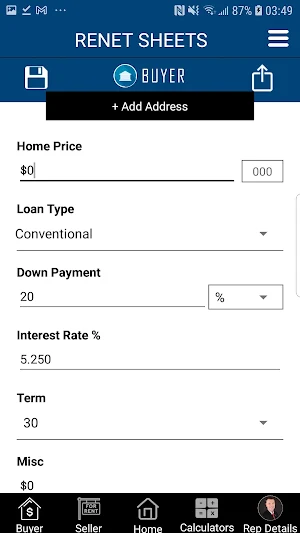 RE Net Sheets Screenshot 1