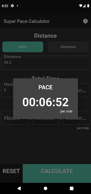 Super Pace Calculator! Screenshot 2