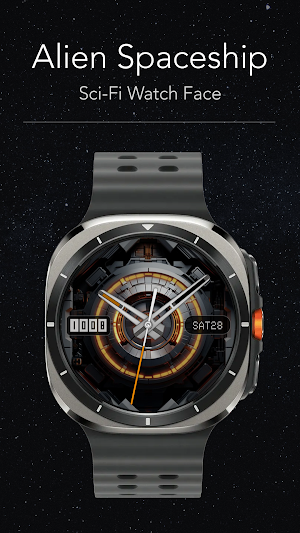 Alien Spaceship Watch Face Screenshot 3
