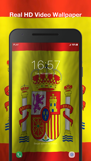 3D Spain Flag Live Wallpaper Screenshot 2