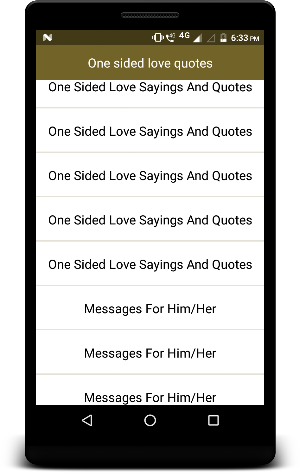 One sided love quotes Screenshot 1