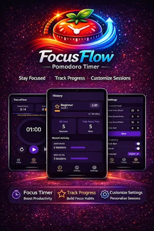 FocusFlow - Pomodoro App Screenshot 3