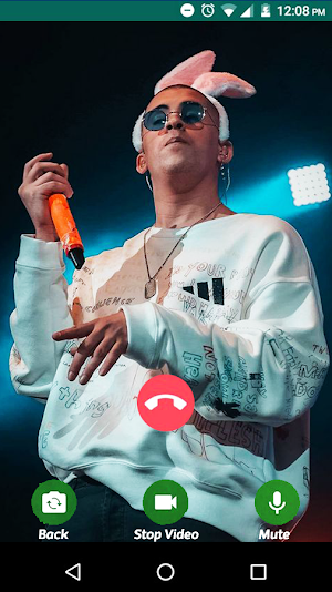 Bad Bunny Fake Chat & Video Call Screenshot 0