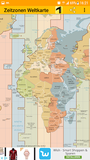 Time Zone Map Screenshot 0