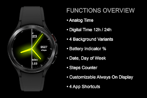 EY09 Yellow Glow Watchface Screenshot 2