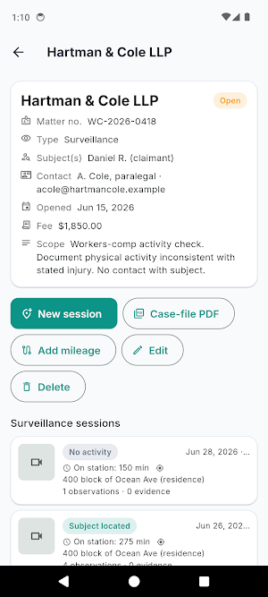 Private Investigator Log Screenshot 1