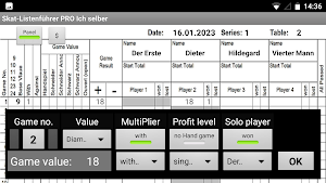 Skat-Listenführer Screenshot 2