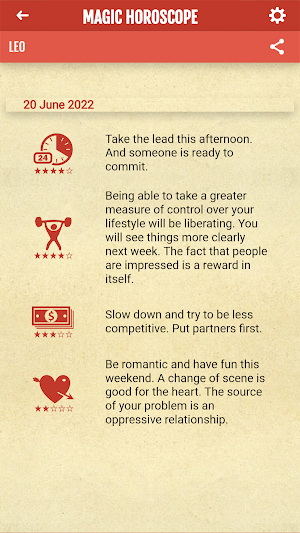 MAGIC HOROSCOPE Screenshot 2