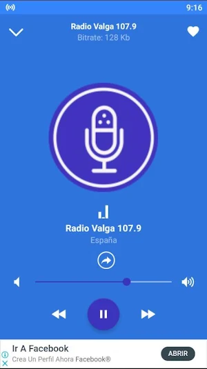 Radio Valga 107.9 App ES Screenshot 1