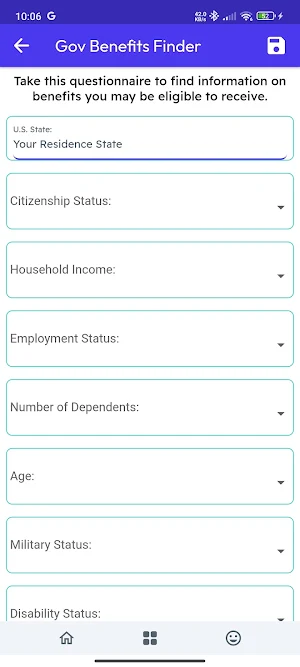 US Gov Benefits Screenshot 2