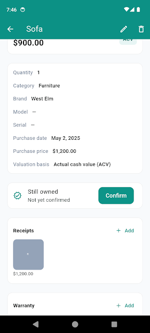 HomeStock: Insurance Inventory Screenshot 3