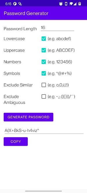 Password Generator Screenshot 3