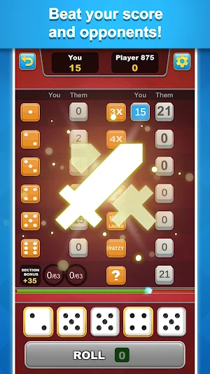 Yatzy 3D - Dice Game Online Screenshot 2