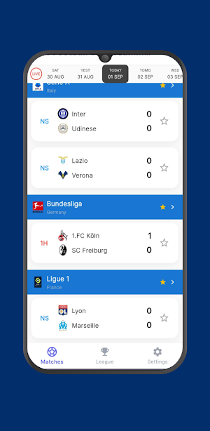Score 808 Live Football TV HD Screenshot 1
