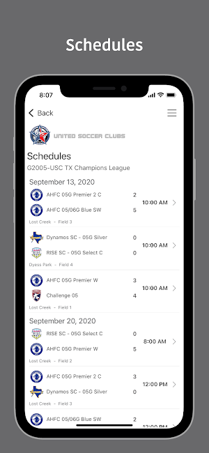 United Soccer Clubs Screenshot 1