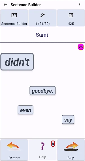 Sentence Builder english Screenshot 1