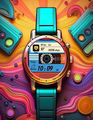 Cassette Wear OS Watch Face Screenshot 0