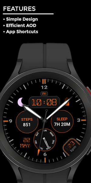 Ortanight - watch face Screenshot 1