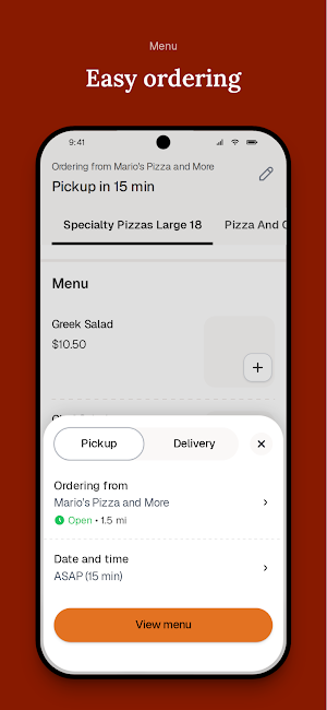 Mario's pizza and more Screenshot 2