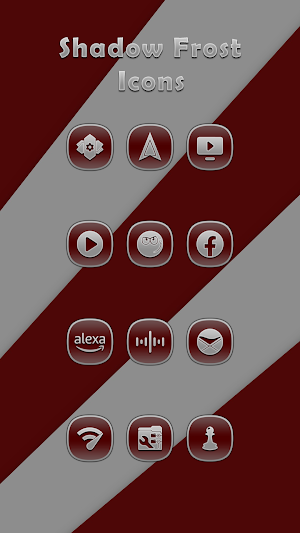 Shadow Frost Burgundy Icons Screenshot 3