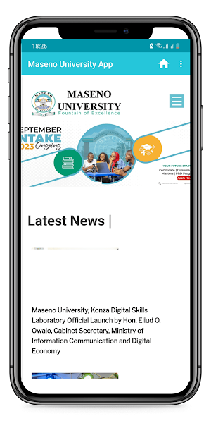 Maseno Official Student Portal Screenshot 1